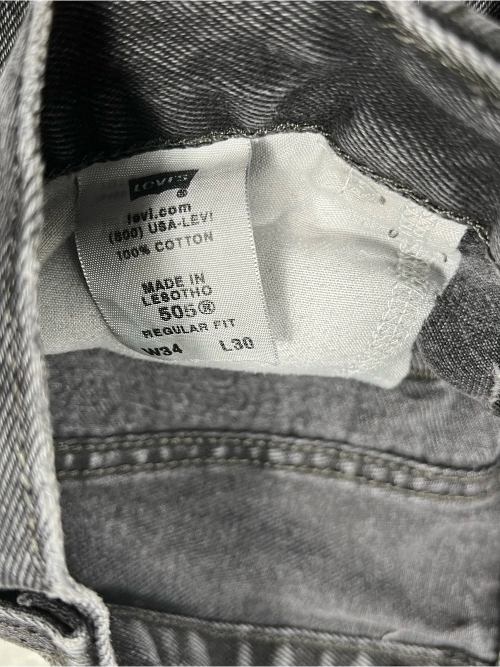 Vintage Levi's 505 Regular Fit Jeans Mens 32x28 Black Skater Grunge Denim Y2K